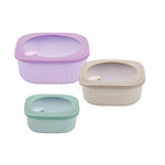 Set 3 contenitori ermetici<br>quadrati